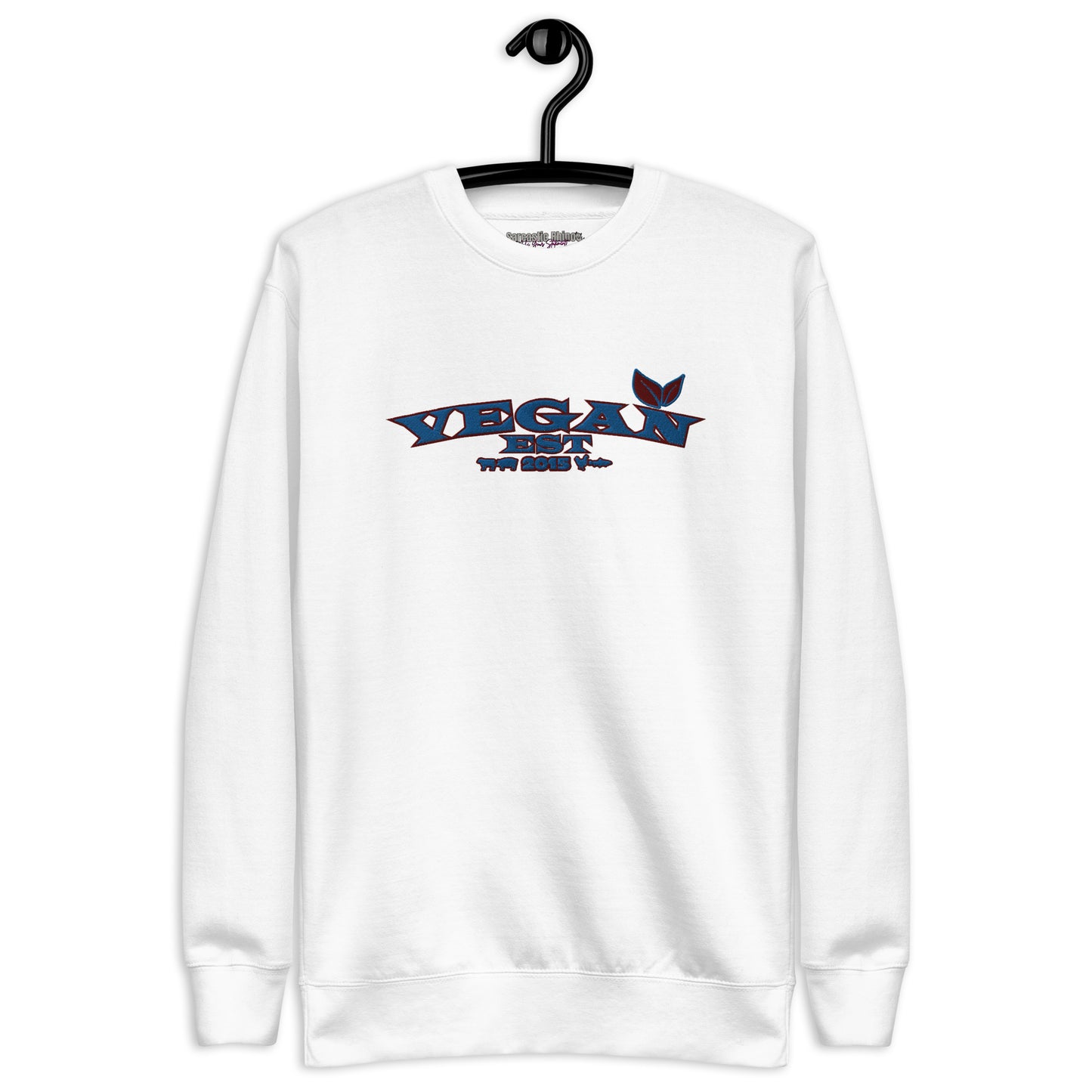 VEGAN "EST****" CUSTOMIZABLE Unisex Premium Embroidered Sweatshirt