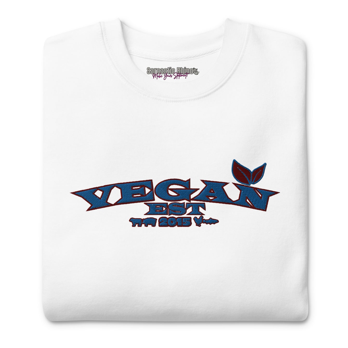 VEGAN "EST****" CUSTOMIZABLE Unisex Premium Embroidered Sweatshirt