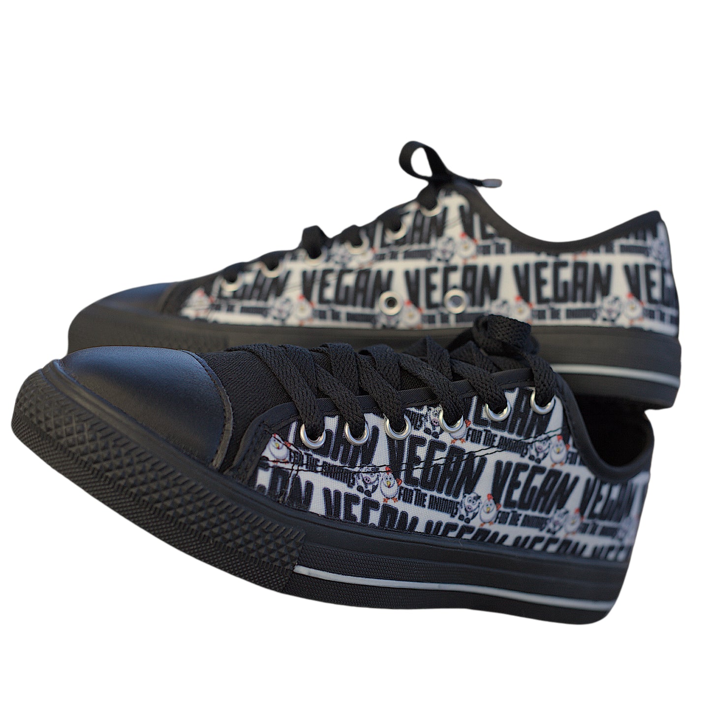 VEGAN For The Animals Low Top Canvas Shoes