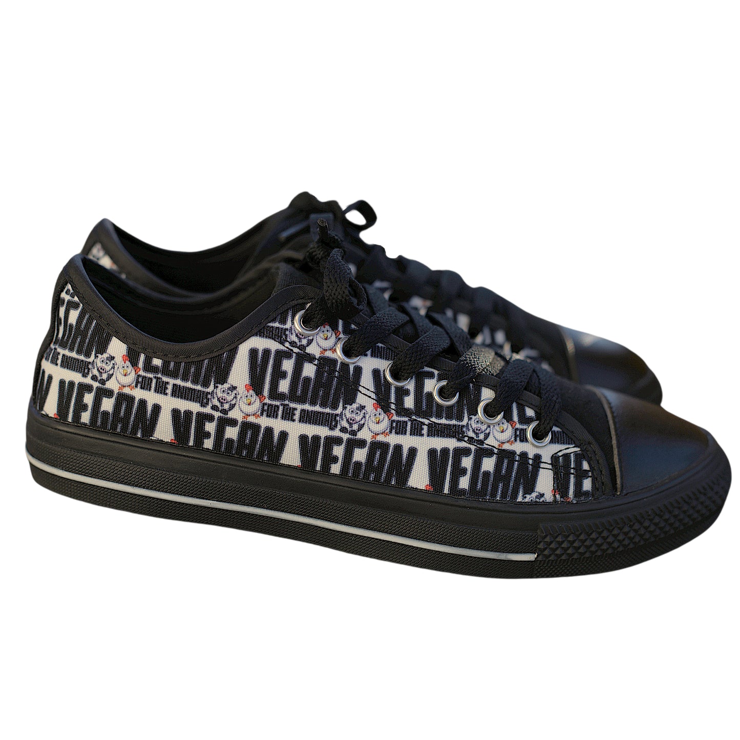 VEGAN For The Animals Low Top Canvas Shoes