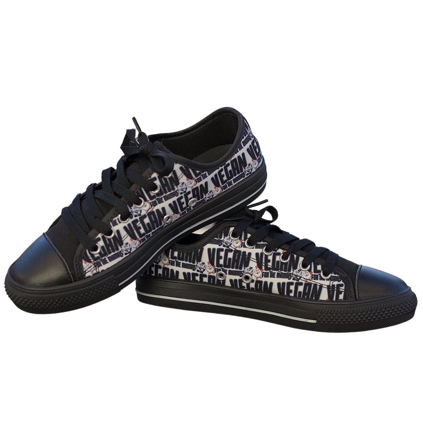 VEGAN For The Animals Low Top Canvas Shoes