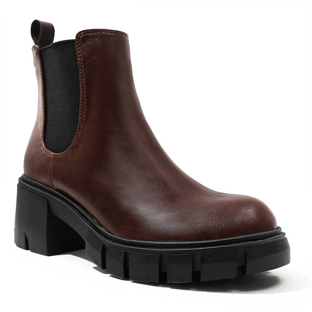 Vegan Leather Heeled Boots