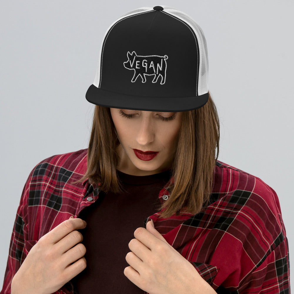 VEGAN Embroidered Trucker Cap