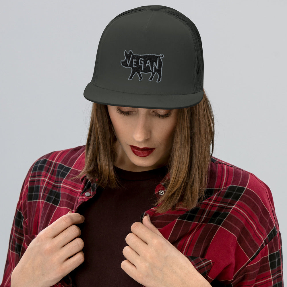 VEGAN Embroidered Trucker Cap