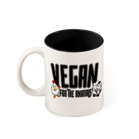 VEGAN For The Animals Ceramic Coffee Mug 11 Oz