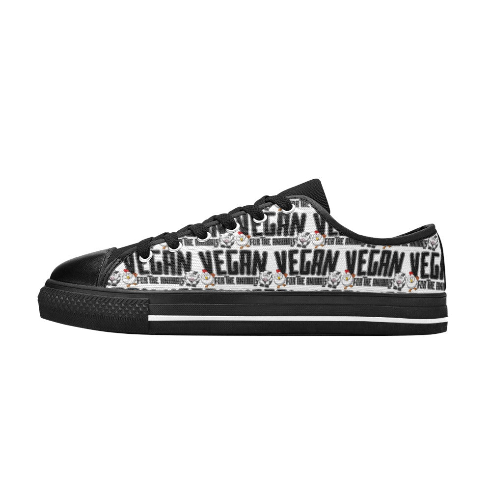 VEGAN For The Animals Low Top Canvas Shoes