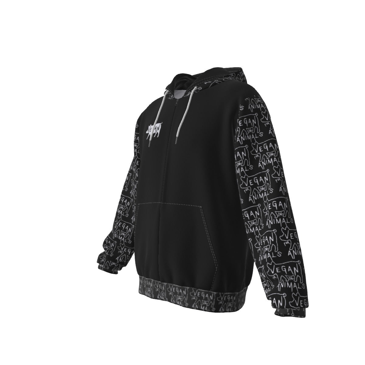 VEGAN FTA Heavy Fleece Zip Up Hoodie