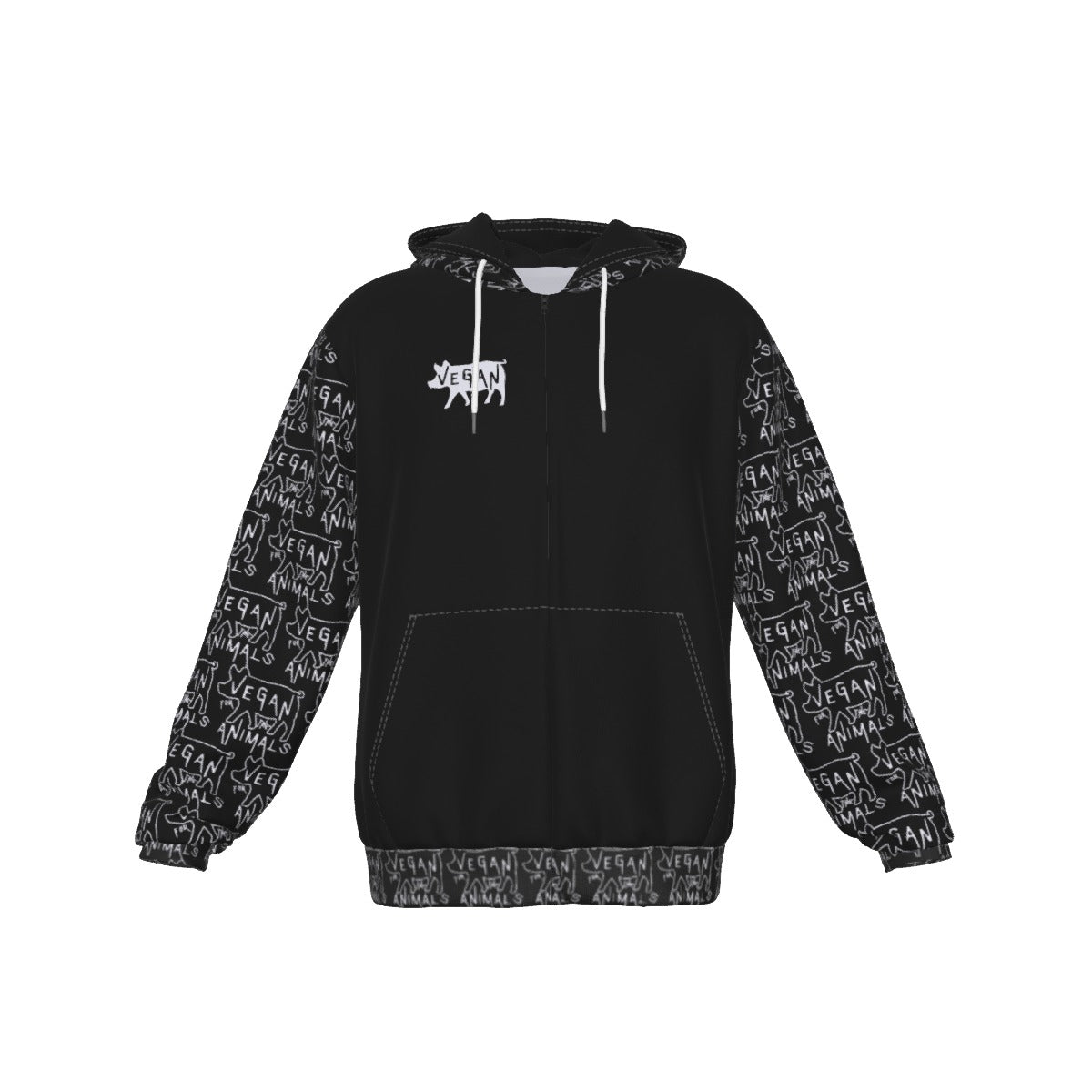 VEGAN FTA Heavy Fleece Zip Up Hoodie