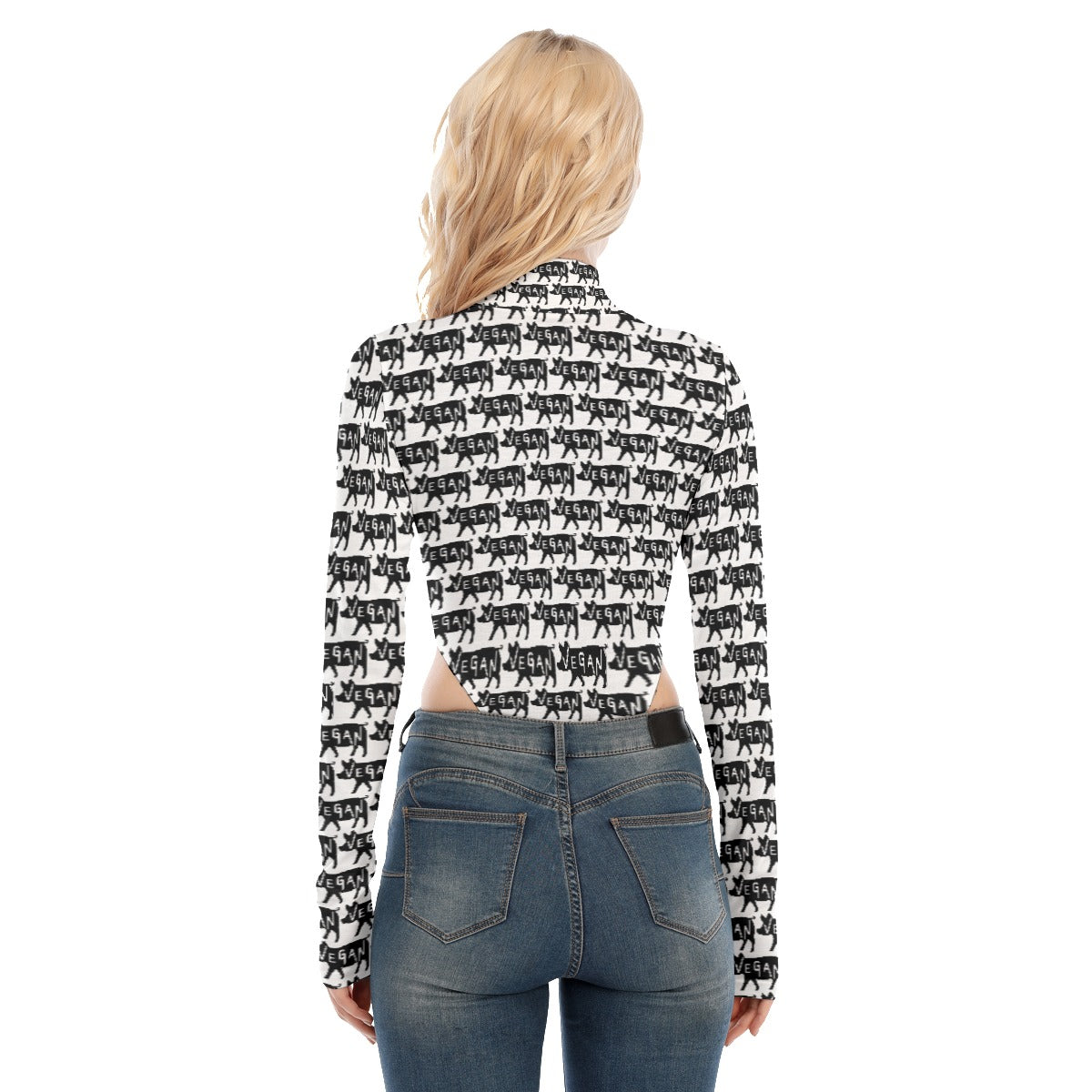 VEGAN Women's Turtleneck Long Sleeve Jumper