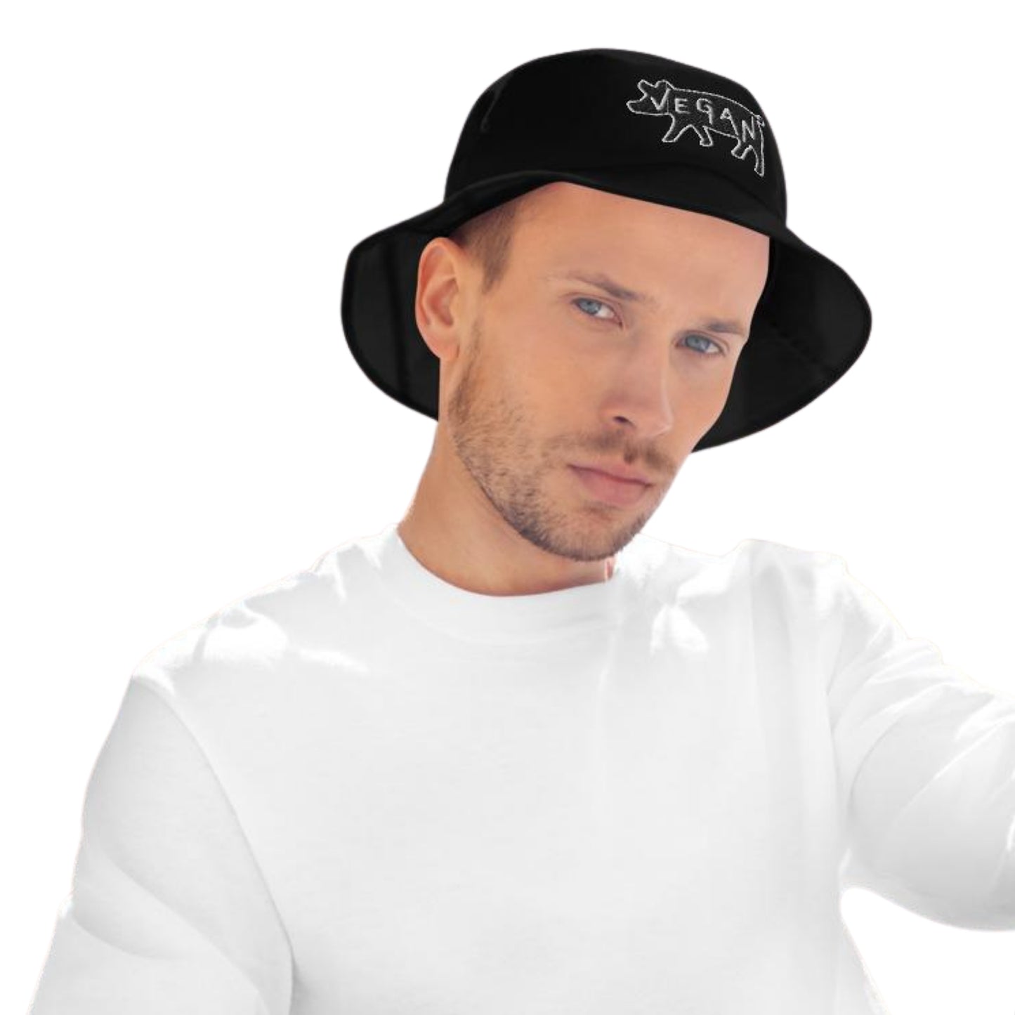 VEGAN Embroidered Bucket Hat