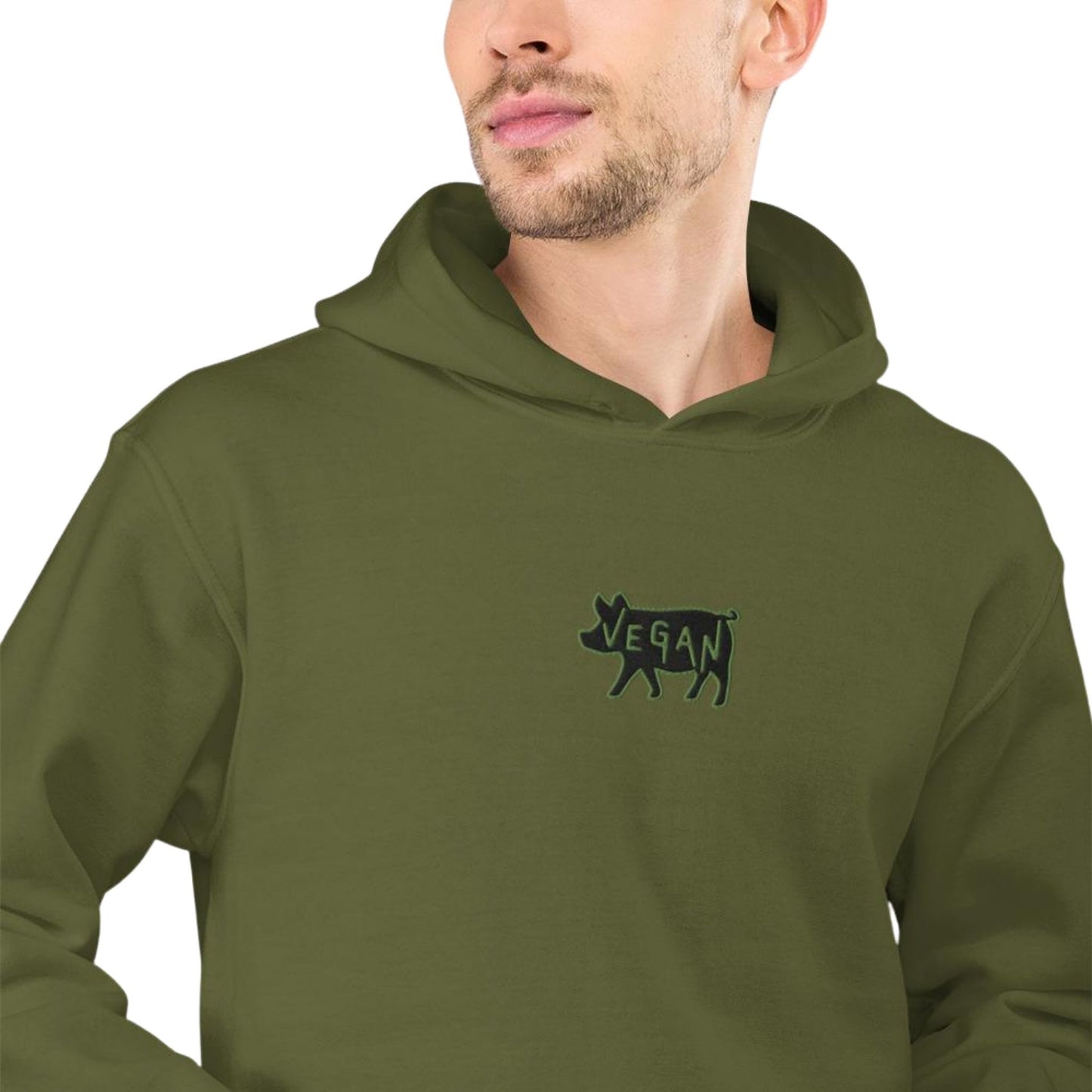 VEGAN Unisex Embroidered Hoodie
