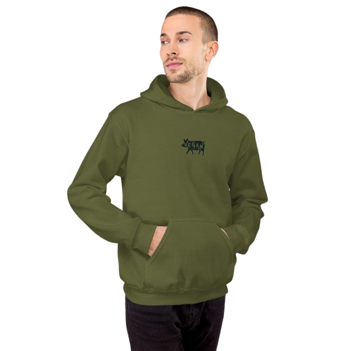 VEGAN Unisex Embroidered Hoodie