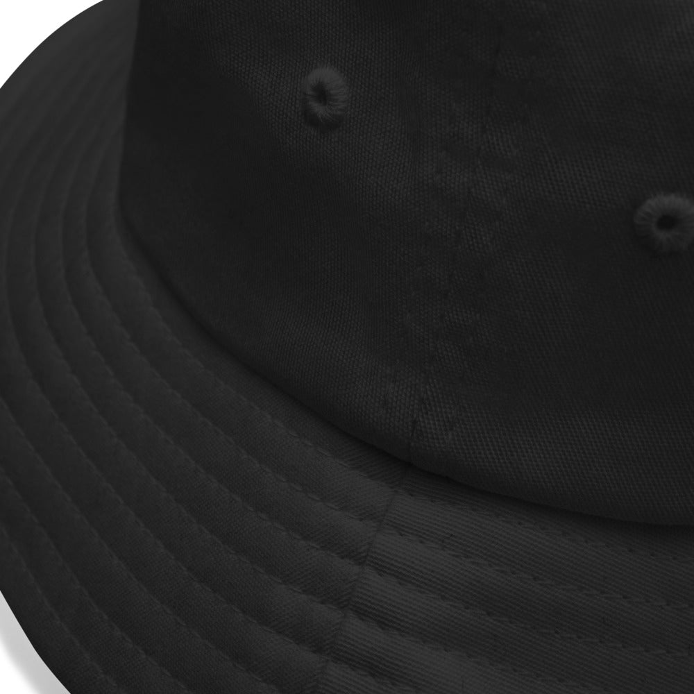 VEGAN Old School Embroidered Bucket Hat