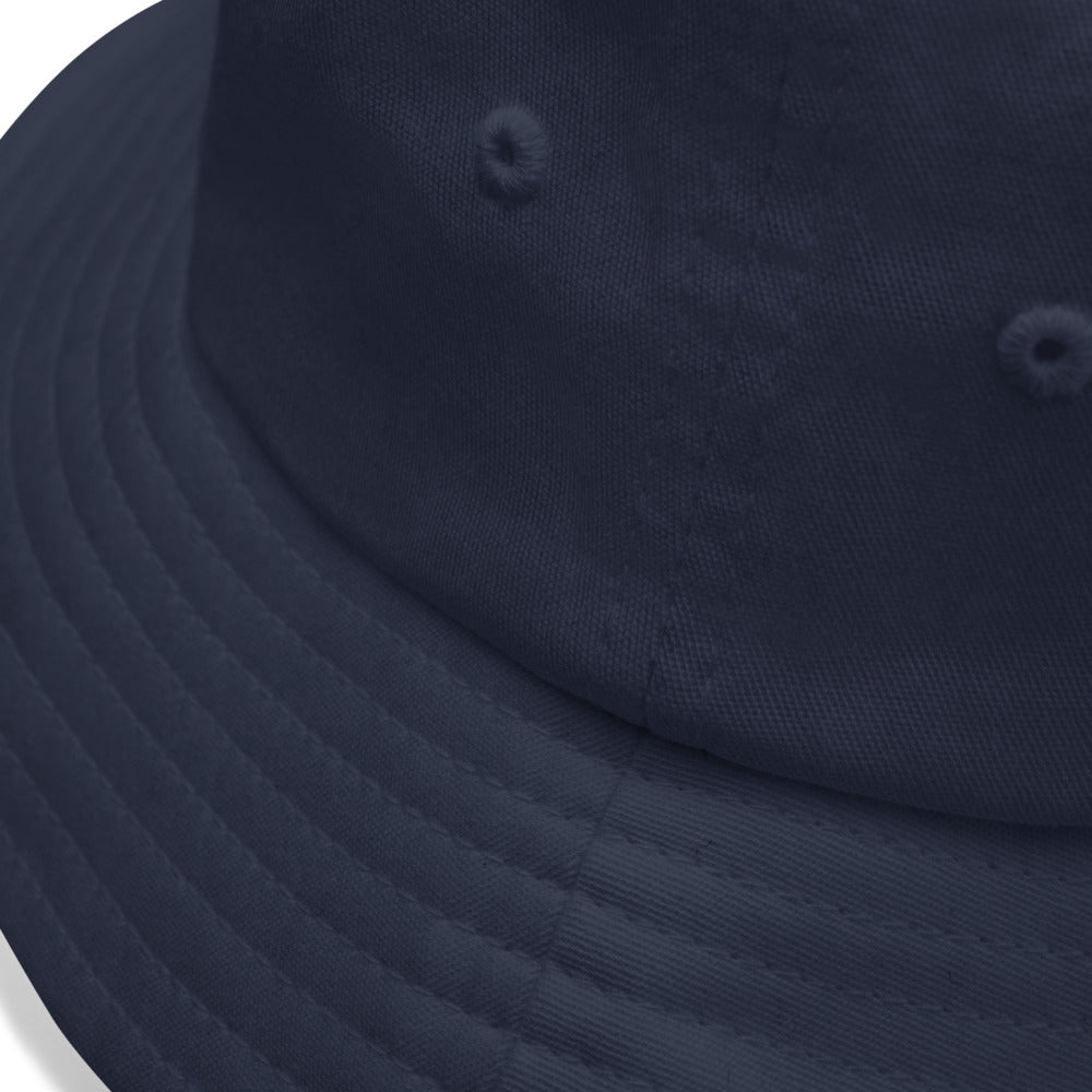 VEGAN Old School Embroidered Bucket Hat