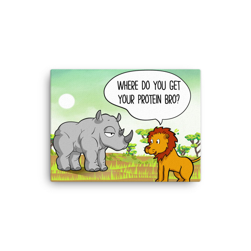 Vegan " Protein Bro" Canvas Print