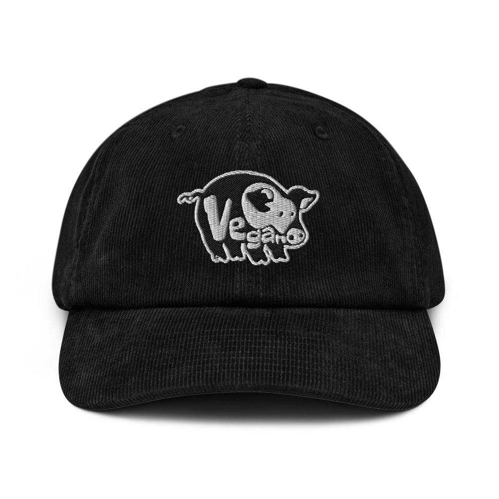 VEGAN Embroidered Corduroy hat
