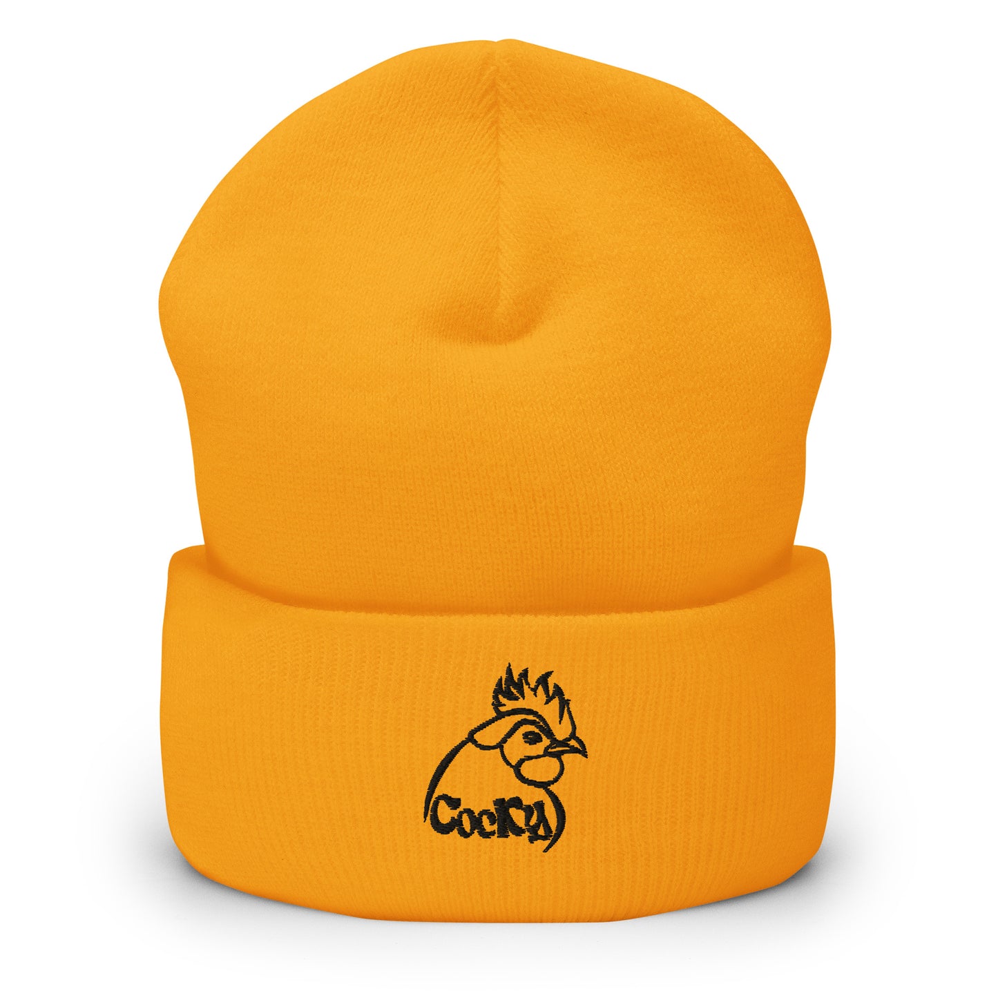 VEGAN " Cocky" Embroidered Cuffed Beanie