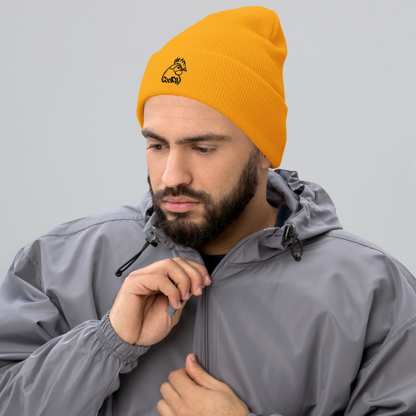 VEGAN " Cocky" Embroidered Cuffed Beanie