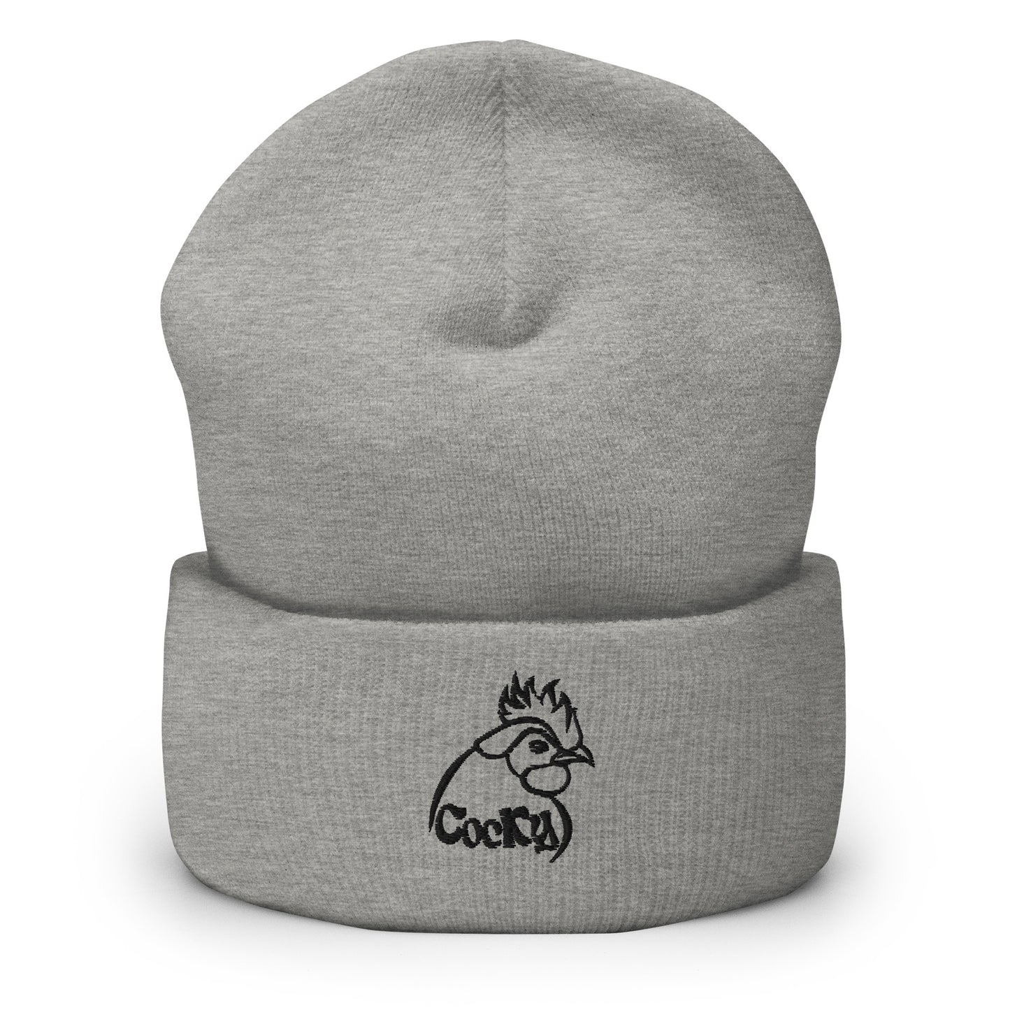 VEGAN " Cocky" Embroidered Cuffed Beanie