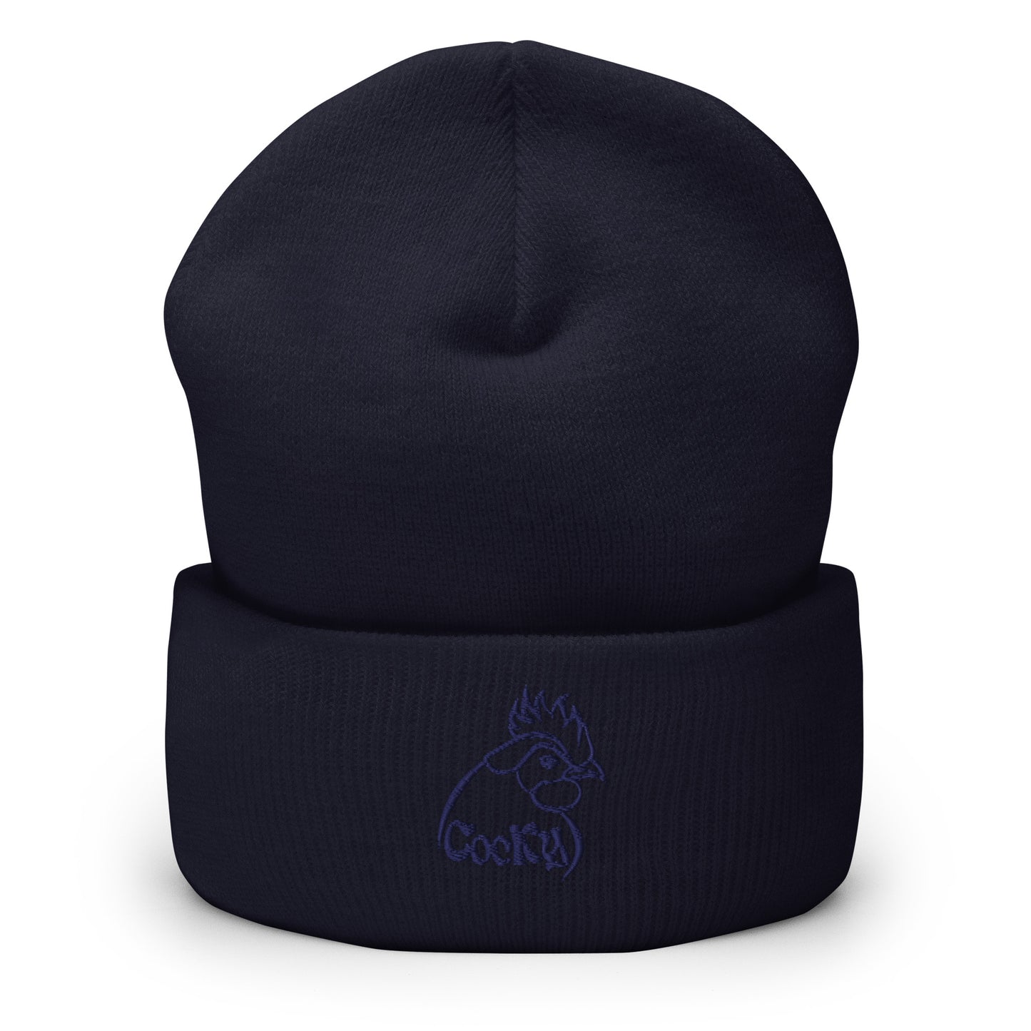 VEGAN " Cocky" Embroidered Cuffed Beanie