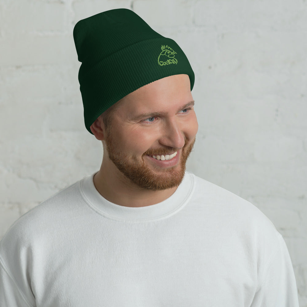 VEGAN " Cocky" Embroidered Cuffed Beanie