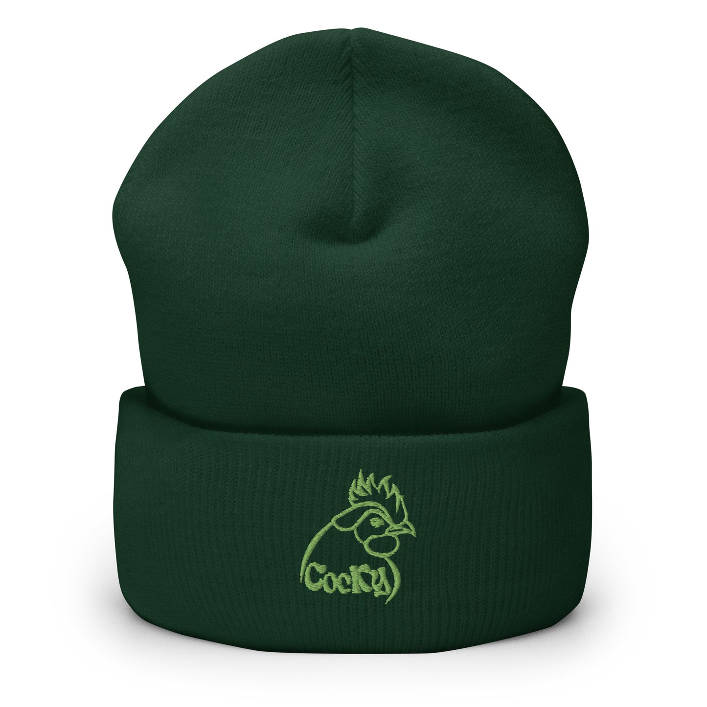 VEGAN " Cocky" Embroidered Cuffed Beanie