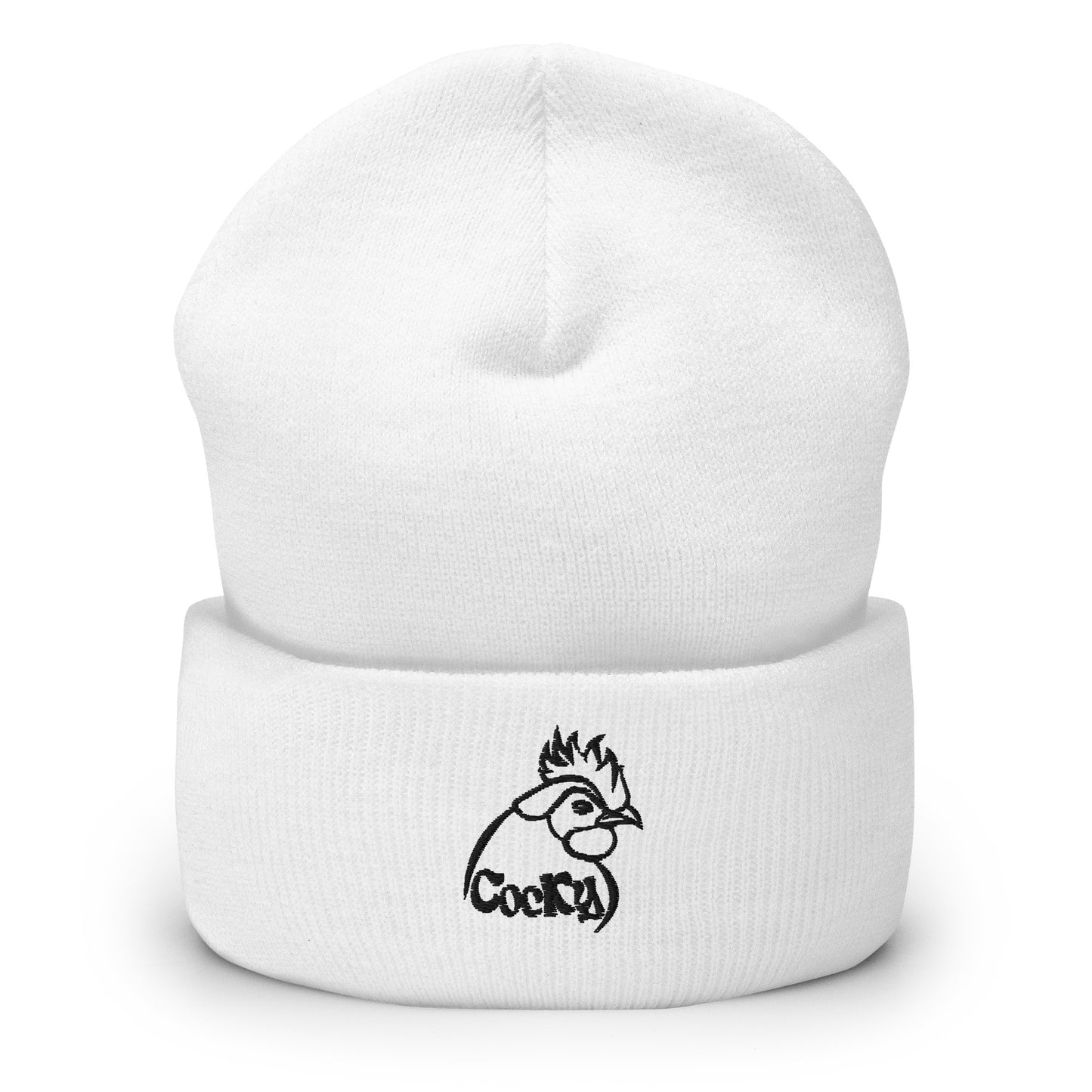 VEGAN " Cocky" Embroidered Cuffed Beanie