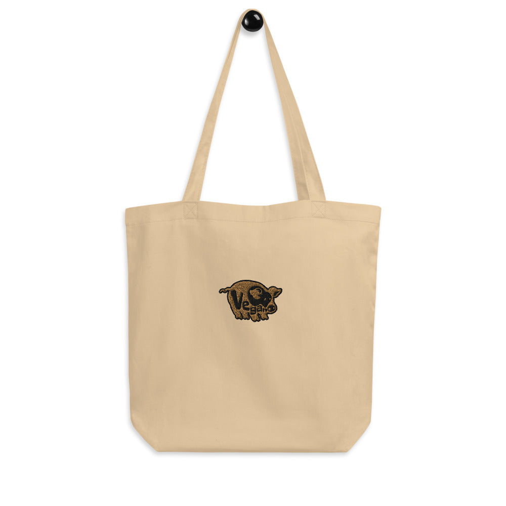 VEGAN Eco Tote Embroidered Bag