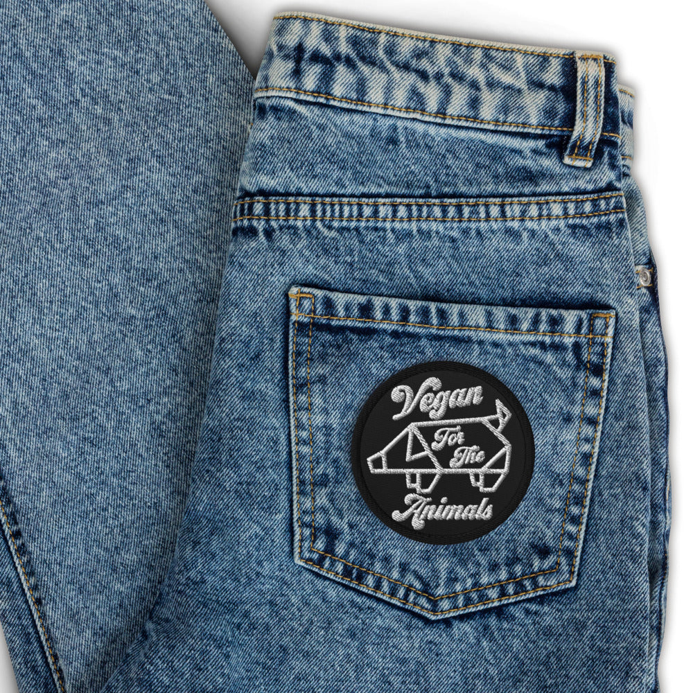 VEGAN For The Animals Embroidered patch