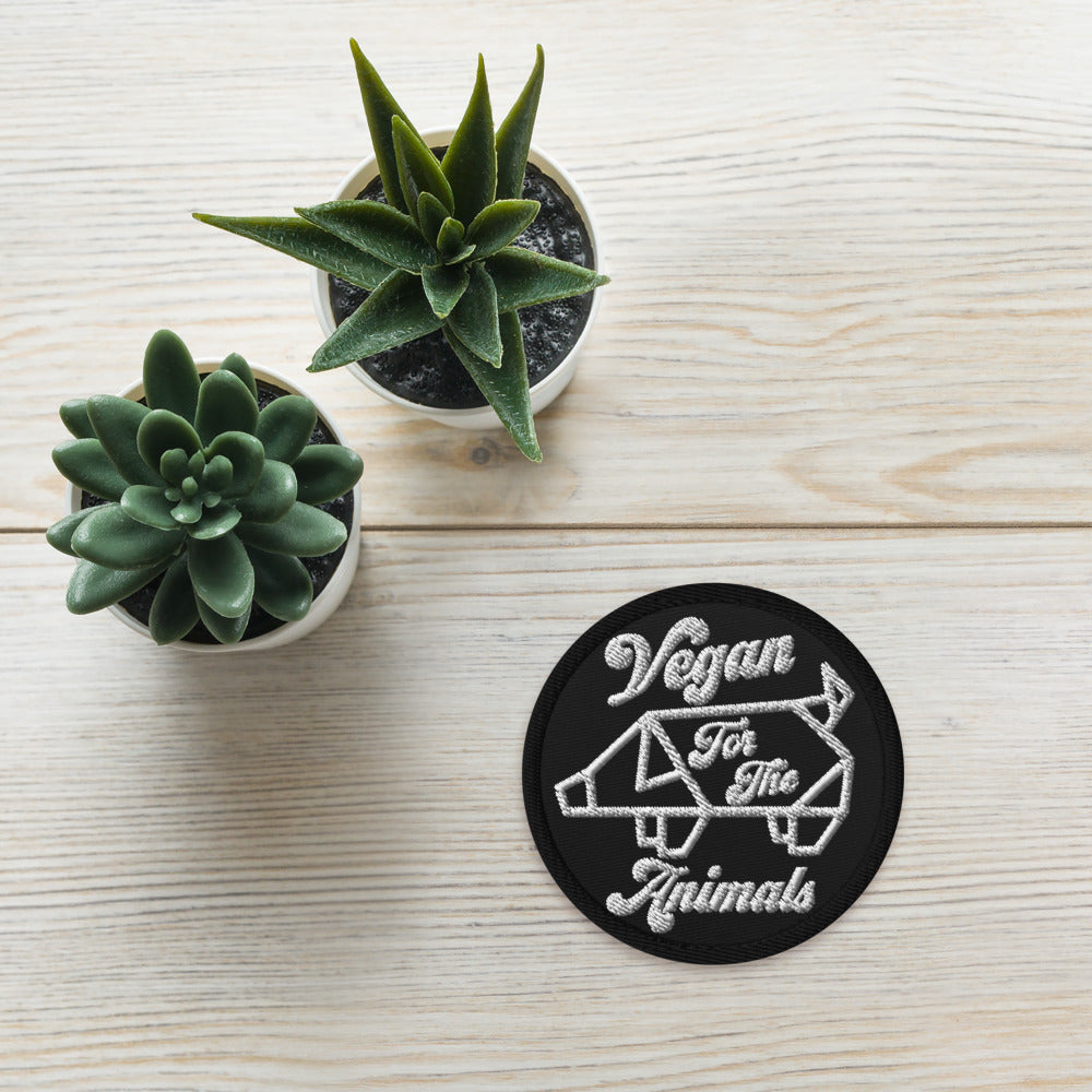 VEGAN For The Animals Embroidered patch