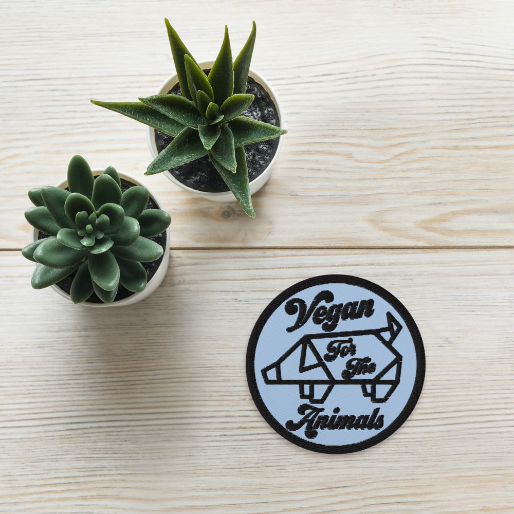 VEGAN For The Animals Embroidered patch