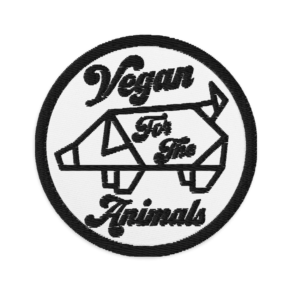 VEGAN For The Animals Embroidered patch