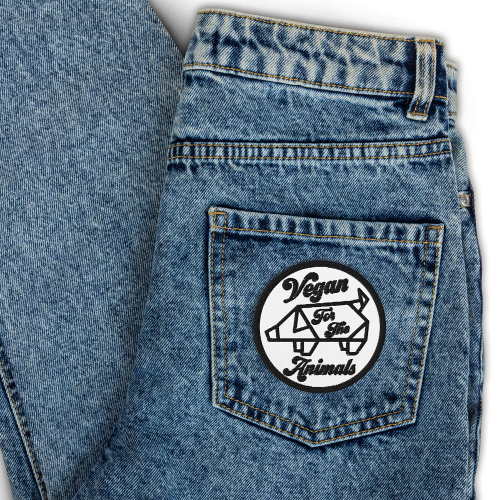 VEGAN For The Animals Embroidered patch