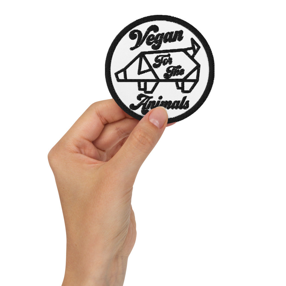 VEGAN For The Animals Embroidered patch
