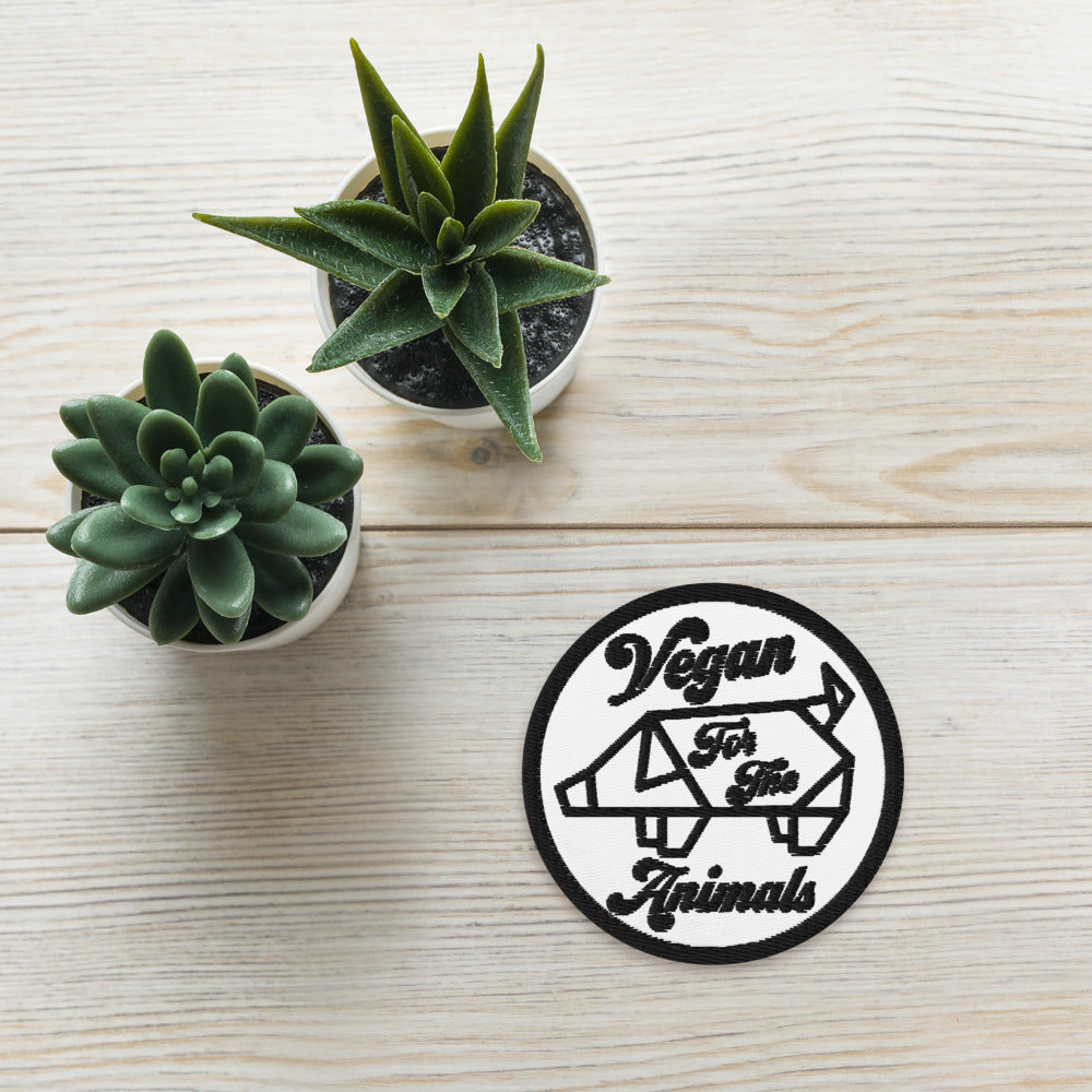 VEGAN For The Animals Embroidered patch