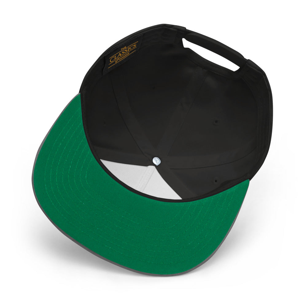 Vegan Cow Embroidered 5 Panel High Profile Flat Bill Cap