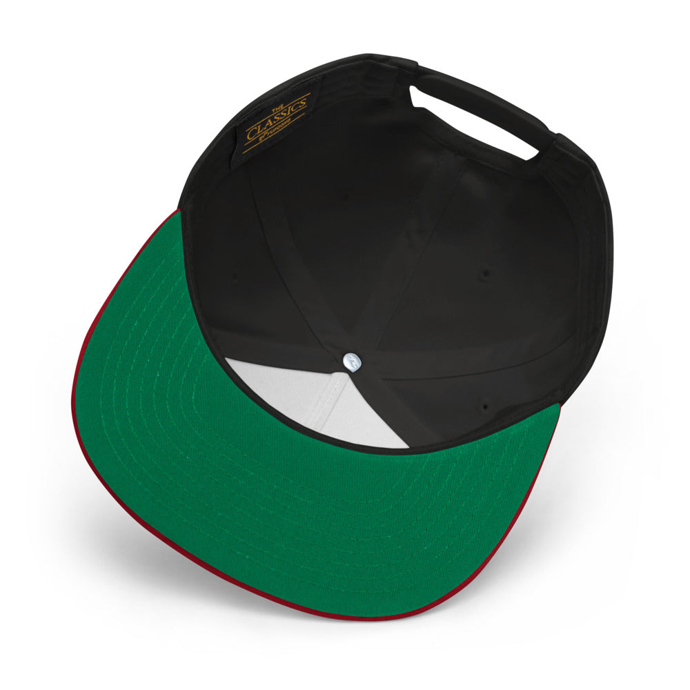 Vegan Cow Embroidered 5 Panel High Profile Flat Bill Cap