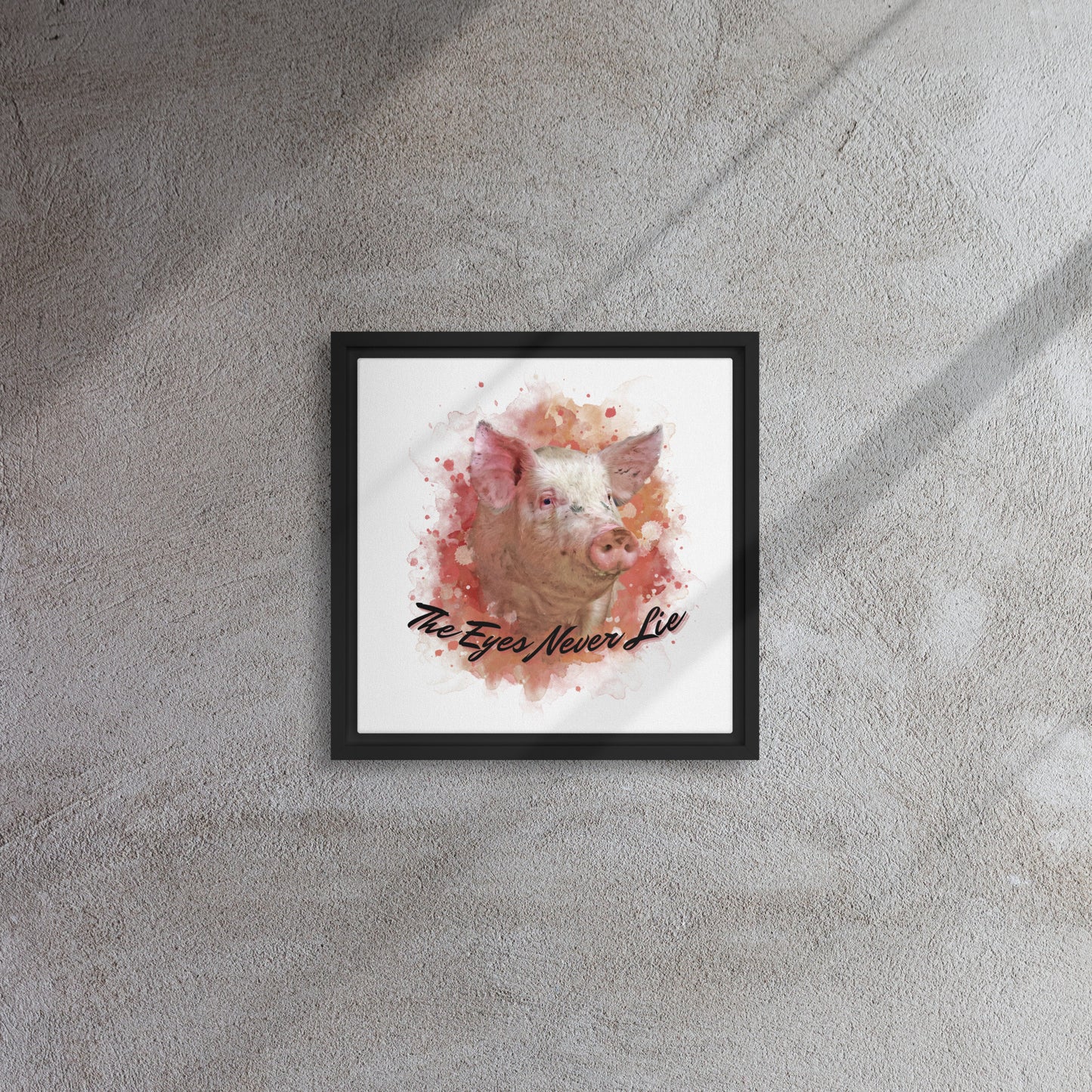 The Eyes Never Lie Vegan Framed canvas Print