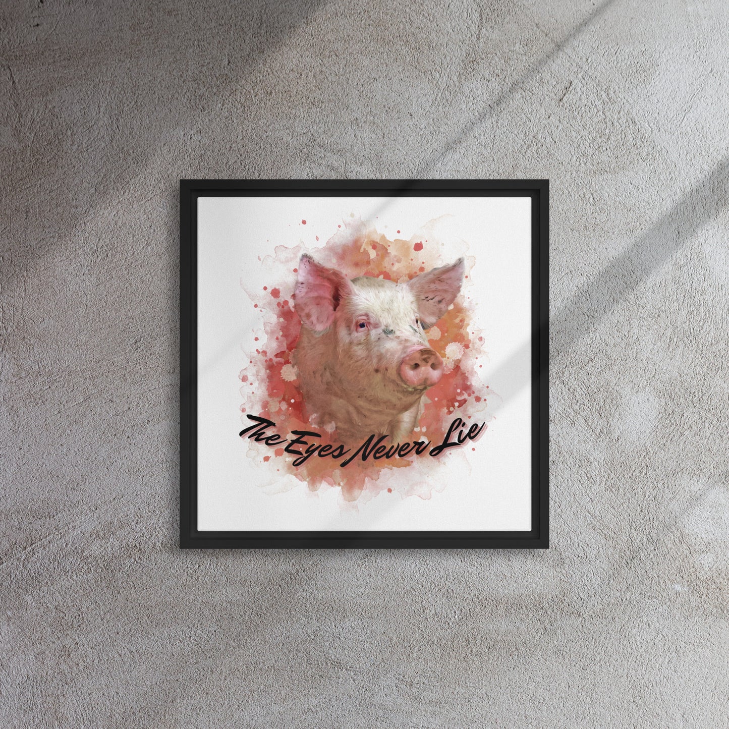 The Eyes Never Lie Vegan Framed canvas Print