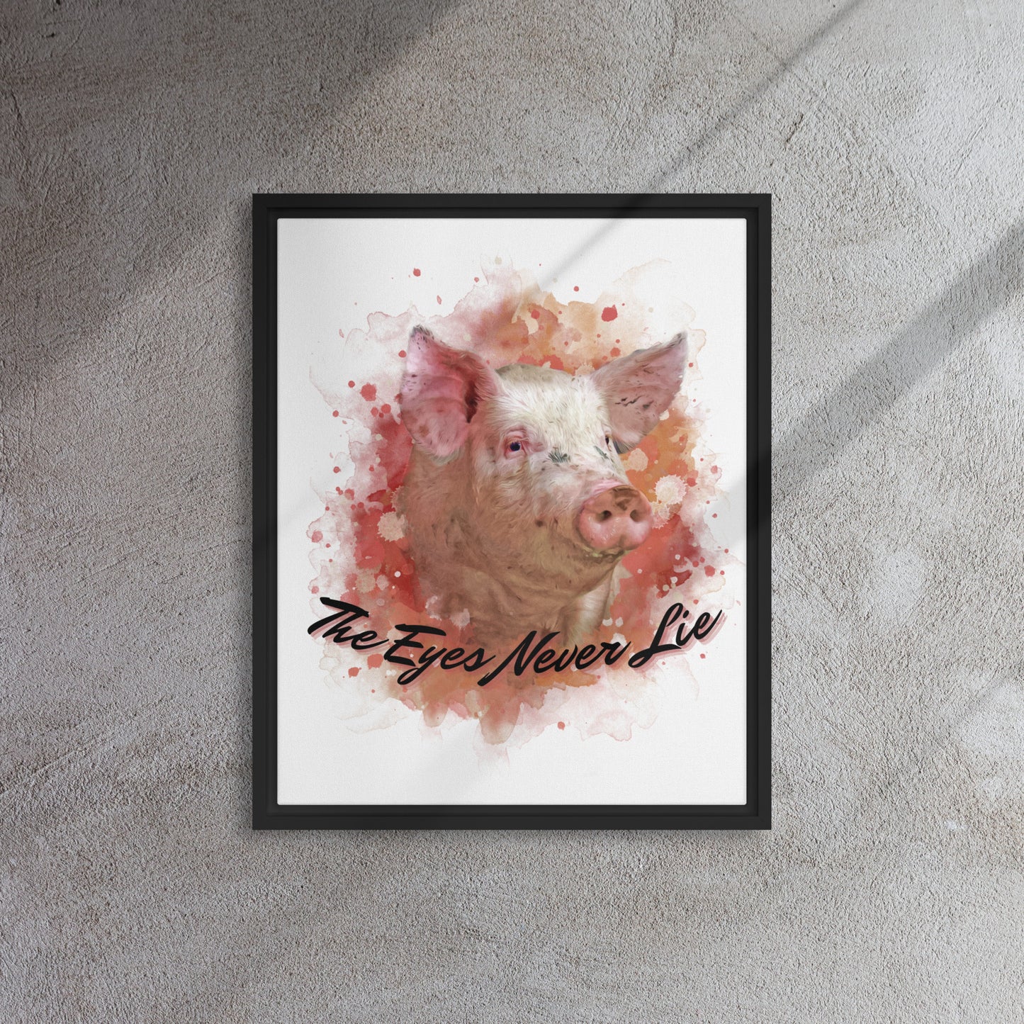The Eyes Never Lie Vegan Framed canvas Print