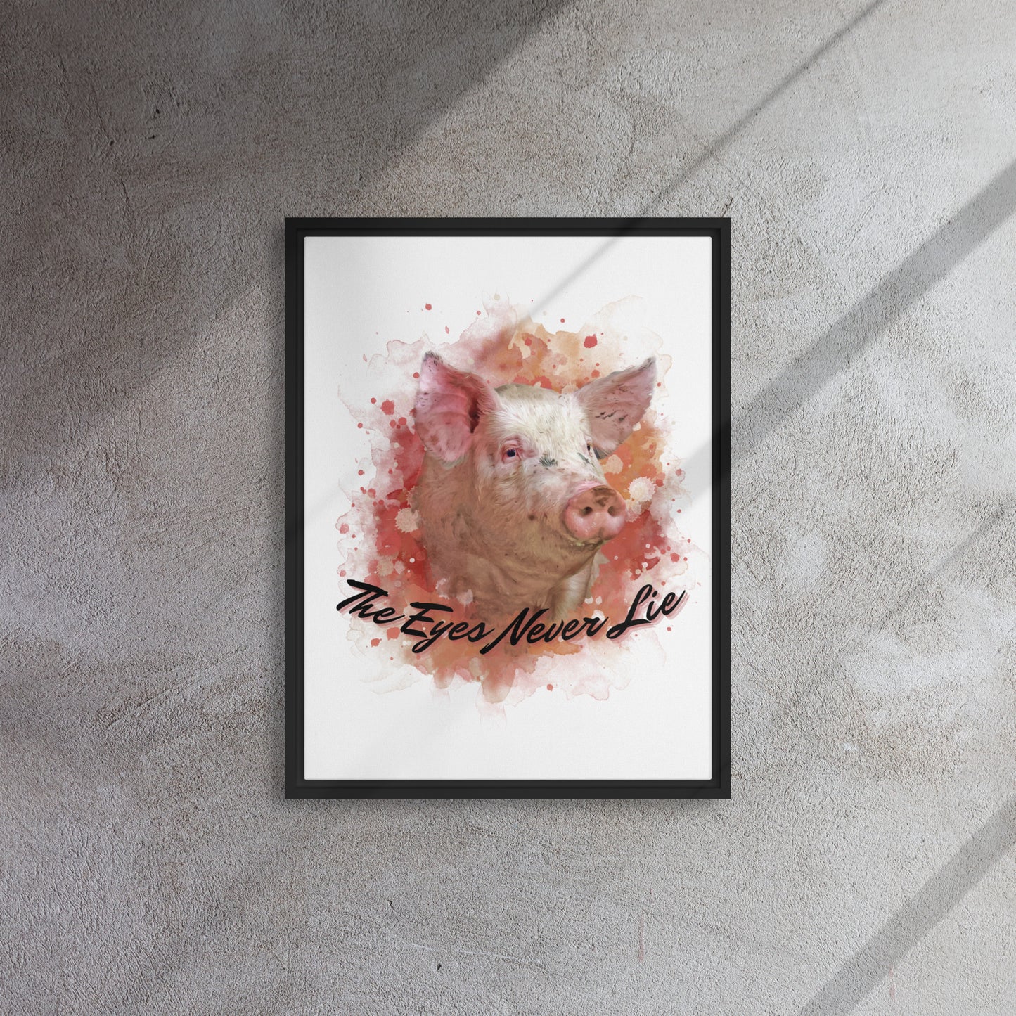 The Eyes Never Lie Vegan Framed canvas Print