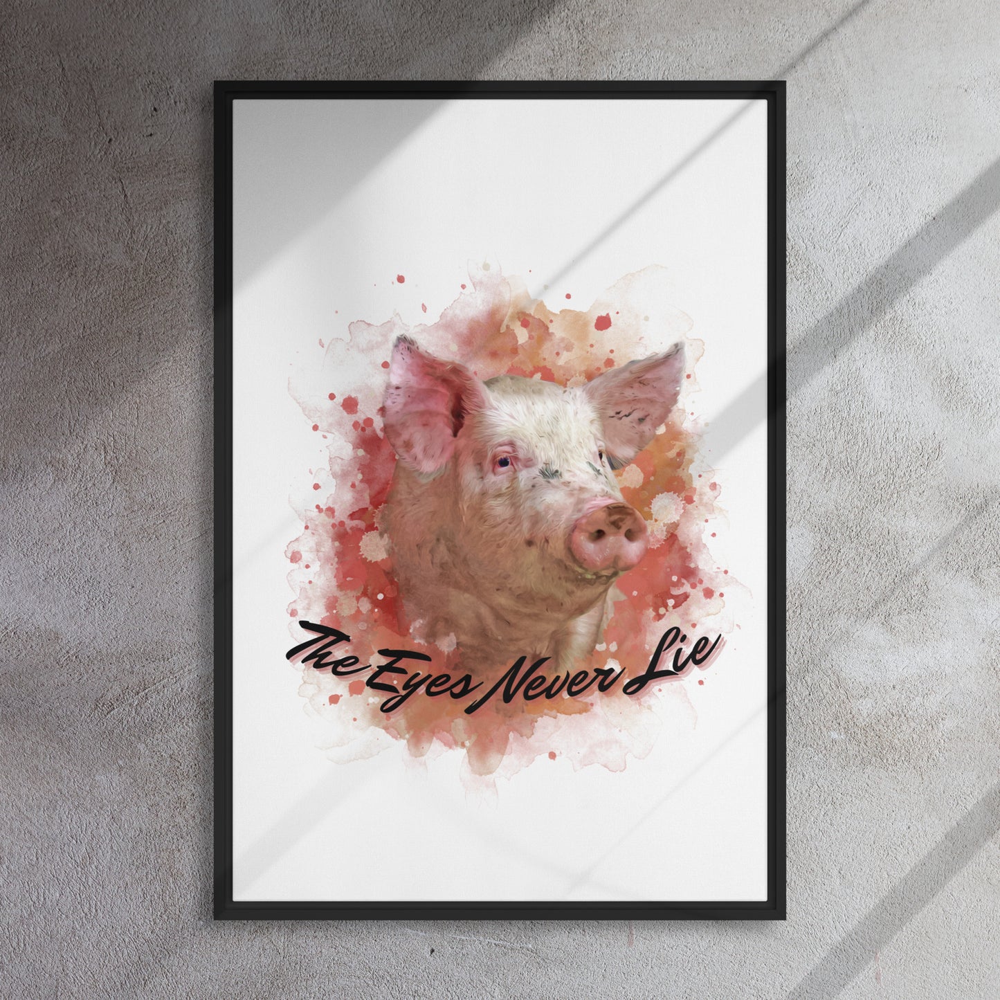 The Eyes Never Lie Vegan Framed canvas Print
