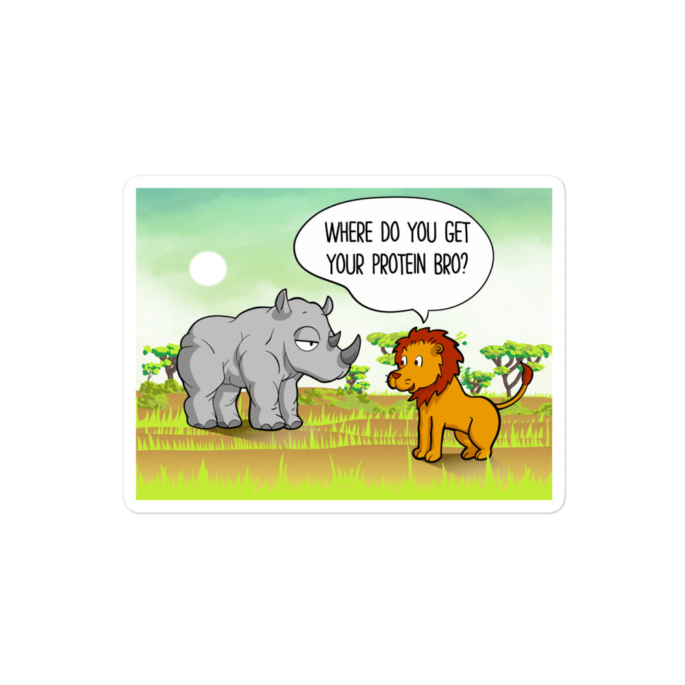 Vegan " Protein Bro" Bubble-free stickers