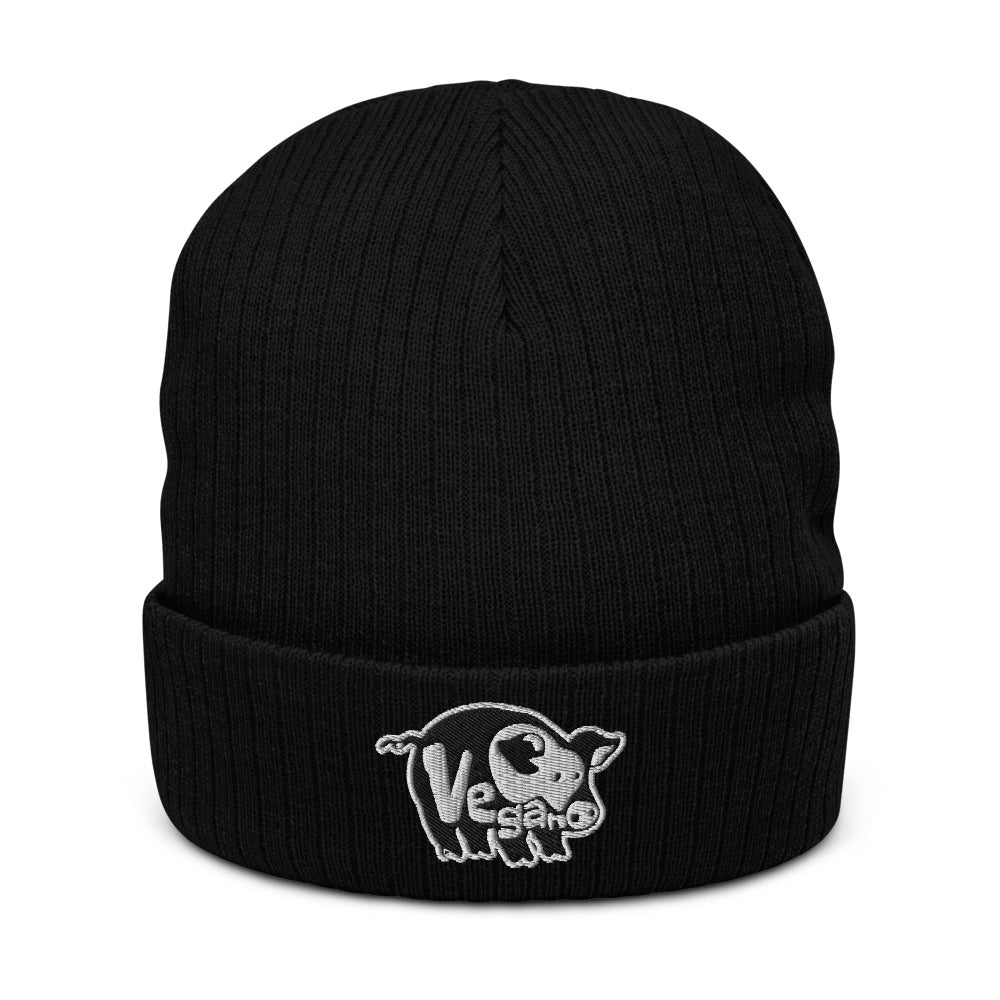 VEGAN Recycled cuffed beanie