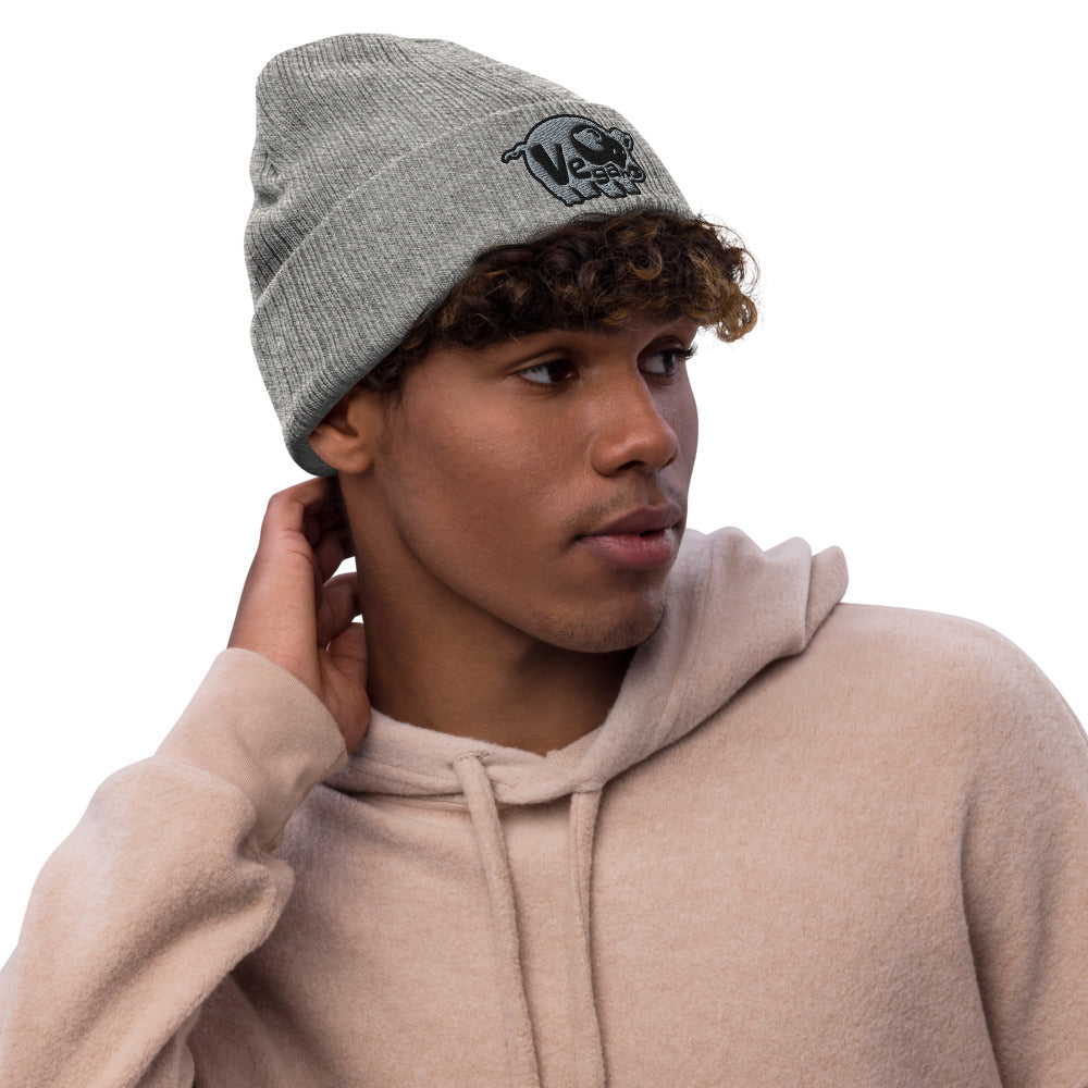 VEGAN Recycled cuffed beanie