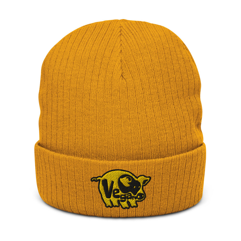 VEGAN Recycled cuffed beanie