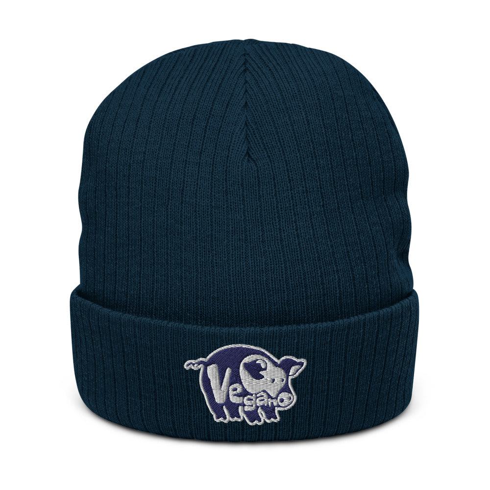 VEGAN Recycled cuffed beanie