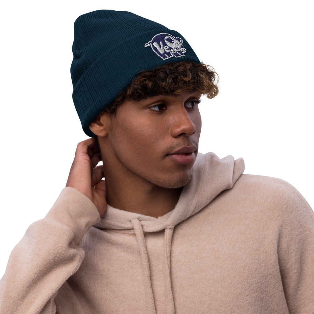 VEGAN Recycled cuffed beanie