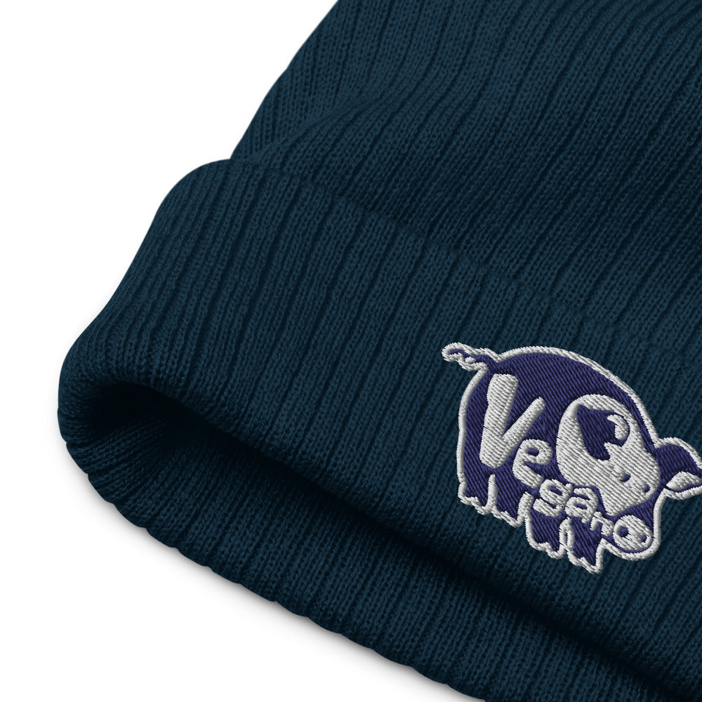 VEGAN Recycled cuffed beanie