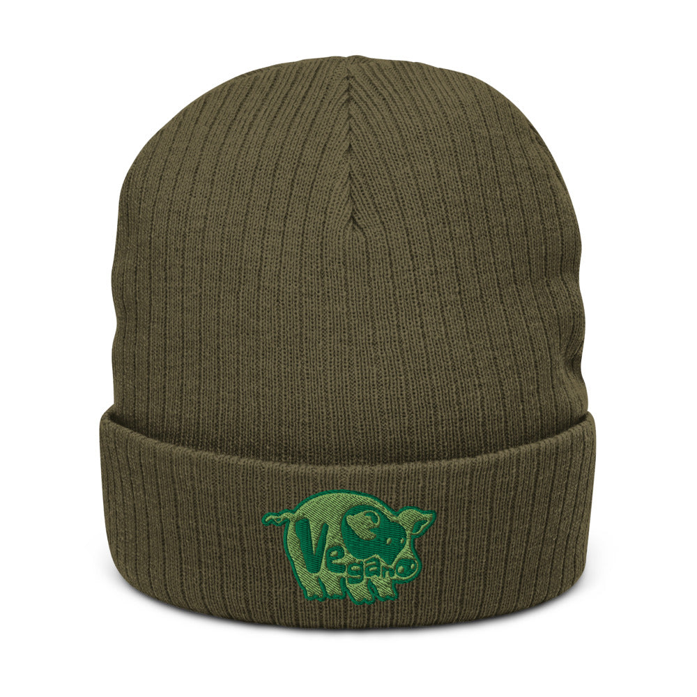 VEGAN Recycled cuffed beanie